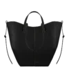 Cyme Tote Edition – teksturowana czarna z ecruowymi szwami