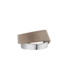 Edycja Ormé Cuff – srebro pokryte rodem z taupe skórą
