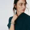 Edycja Ormé Cuff – srebro pokryte rodem z taupe skórą