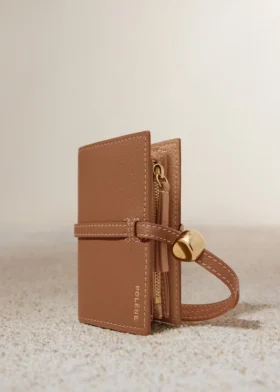 Etui na karty Kayé Edition Textured Duo w kolorze camelowym