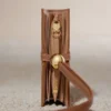 Etui na karty Kayé Edition Textured Duo w kolorze camelowym