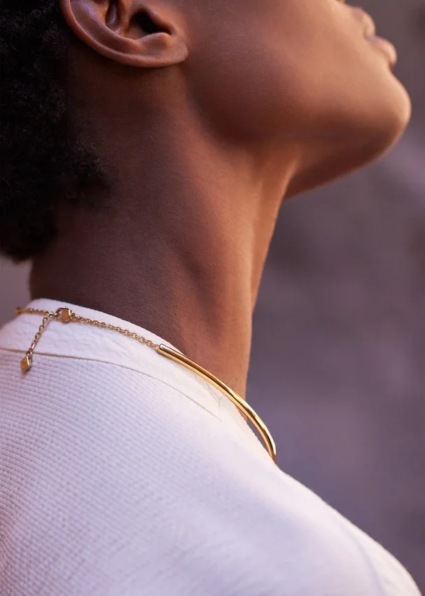 Naszyjnik Eroz, wersja pozłacana 24-karatowym złotem