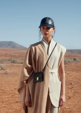 Numéro Sept Crossbody – wersja portfelowa, czarna z fakturą