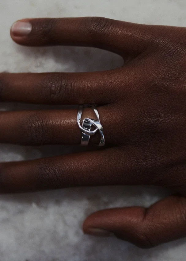Pierścionek Éole, edycja: srebro w mosiądzu pokrytym rodem