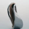Pierścionek Ormé z serii „Silver in rhodium” z taupe skórą